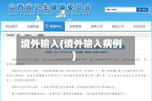 境外输入(境外输入病例)