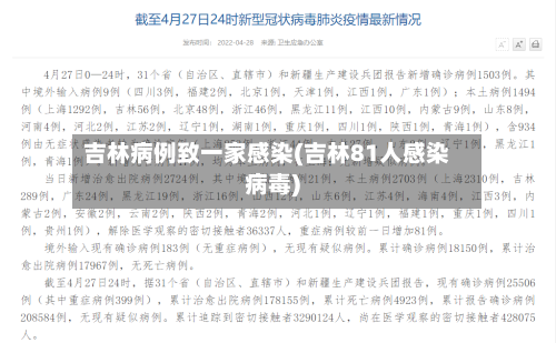 吉林病例致一家感染(吉林81人感染病毒)-第2张图片