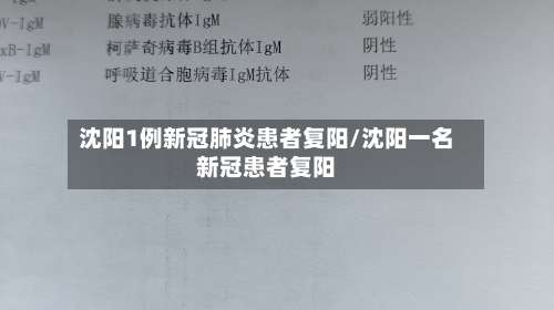 沈阳1例新冠肺炎患者复阳/沈阳一名新冠患者复阳