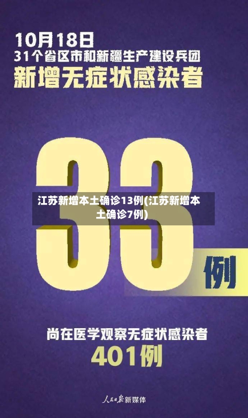 江苏新增本土确诊13例(江苏新增本土确诊7例)