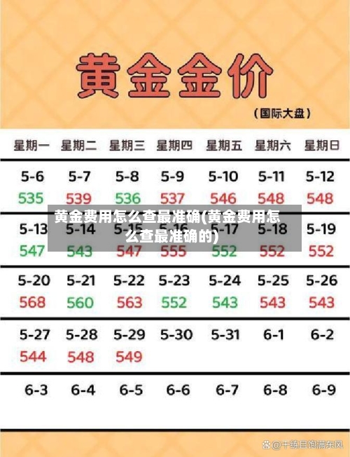 黄金费用怎么查最准确(黄金费用怎么查最准确的)-第2张图片