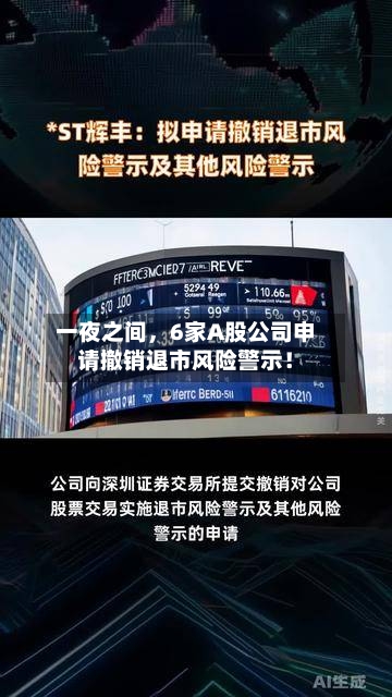 一夜之间，6家A股公司申请撤销退市风险警示！-第3张图片