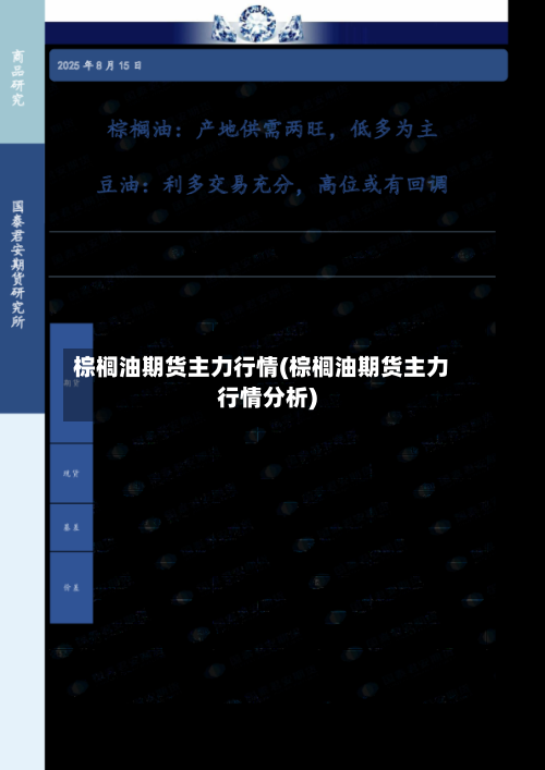 棕榈油期货主力行情(棕榈油期货主力行情分析)-第3张图片