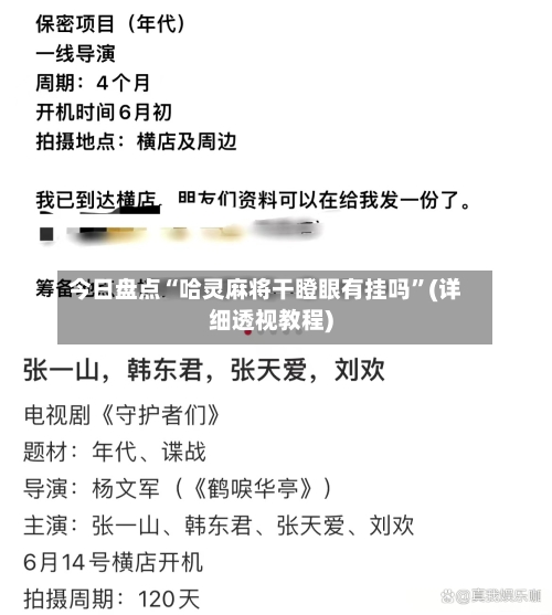 今日盘点“哈灵麻将干瞪眼有挂吗”(详细透视教程)-第2张图片