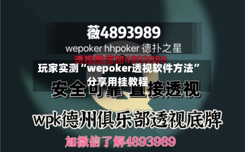 玩家实测“wepoker透视软件方法	”分享用挂教程-第2张图片