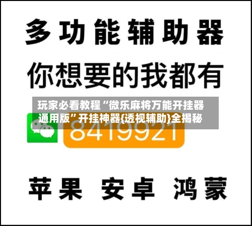 玩家必看教程“微乐麻将万能开挂器通用版”开挂神器{透视辅助}全揭秘-第2张图片