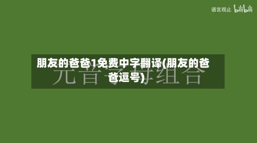 朋友的爸爸1免费中字翻译(朋友的爸爸逗号)