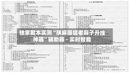 独家脚本实测“陕麻圈捉老麻子开挂神器”辅助器 - 实时智能-第3张图片