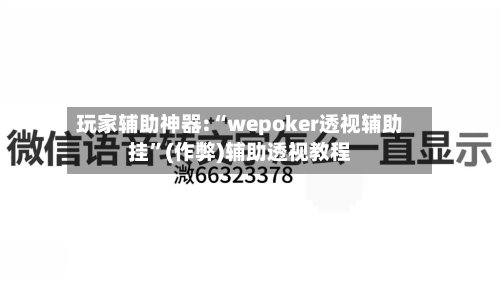 玩家辅助神器:“wepoker透视辅助挂”(作弊)辅助透视教程