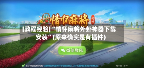 [教程经验]“情怀麻将外卦神器下载安装”(原来确实是有插件)-第2张图片