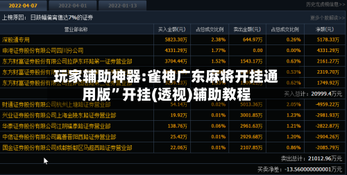 玩家辅助神器:雀神广东麻将开挂通用版”开挂(透视)辅助教程-第2张图片