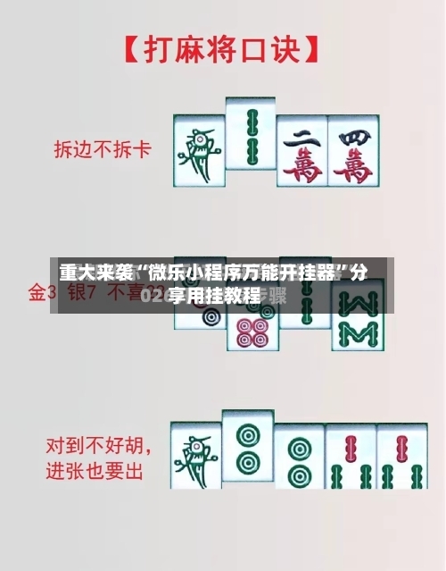 重大来袭“微乐小程序万能开挂器”分享用挂教程