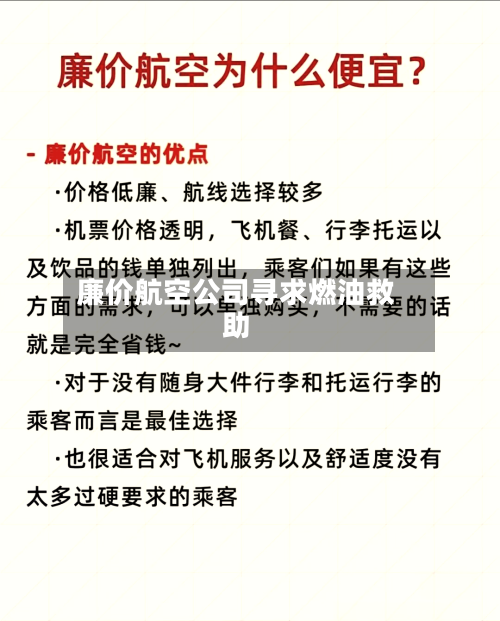 廉价航空公司寻求燃油救助