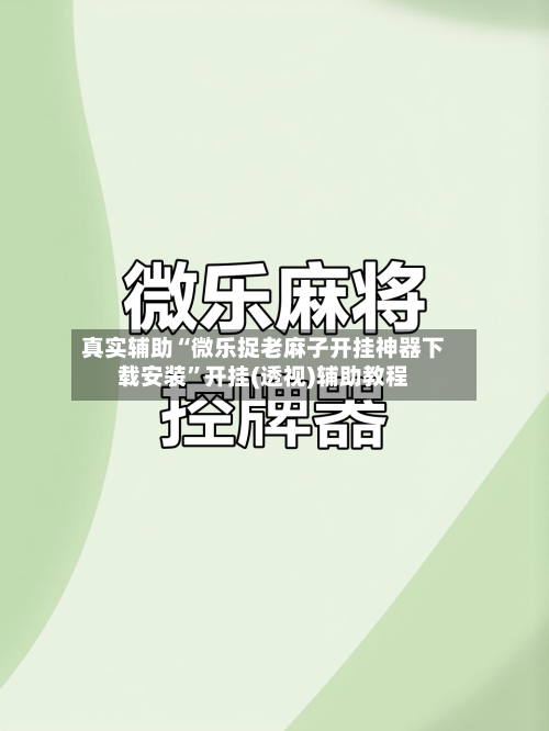 真实辅助“微乐捉老麻子开挂神器下载安装”开挂(透视)辅助教程-第2张图片