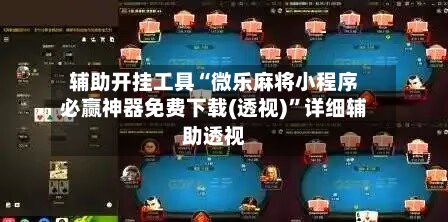 辅助开挂工具“微乐麻将小程序必赢神器免费下载(透视)”详细辅助透视-第3张图片