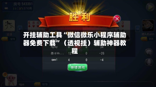 开挂辅助工具“微信微乐小程序辅助器免费下载”（透视挂）辅助神器教程-第3张图片