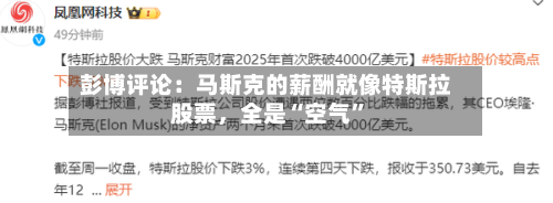 彭博评论：马斯克的薪酬就像特斯拉股票，全是“空气”