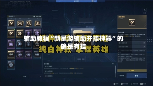辅助教程“新星游辅助开挂神器”的确是有挂