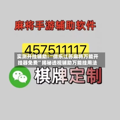 实测开挂辅助:“微乐江苏麻将万能开挂器免费”揭秘透视辅助万能挂用法-第3张图片