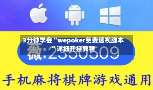 3分钟学会“wepoker免费透视脚本”详细开挂教程-第3张图片