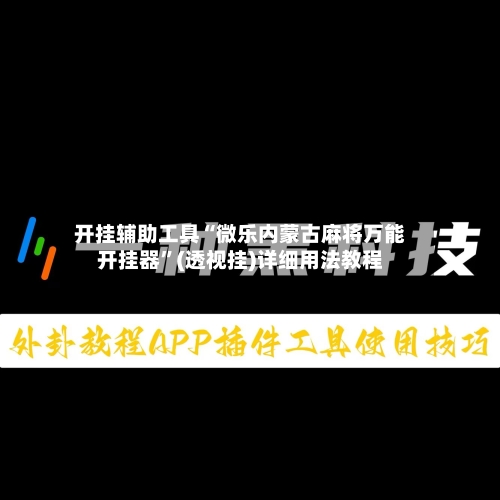 开挂辅助工具“微乐内蒙古麻将万能开挂器”(透视挂)详细用法教程-第2张图片