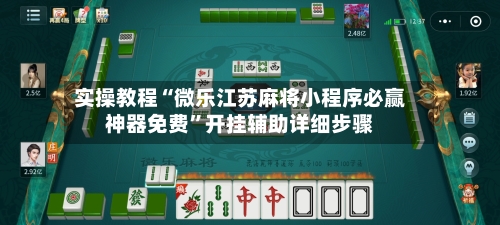 实操教程“微乐江苏麻将小程序必赢神器免费”开挂辅助详细步骤-第2张图片