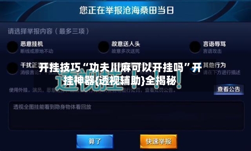 开挂技巧“功夫川麻可以开挂吗”开挂神器{透视辅助}全揭秘