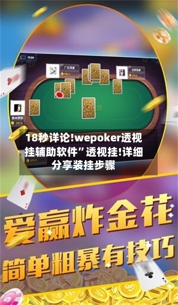 18秒详论!wepoker透视挂辅助软件”透视挂!详细分享装挂步骤-第2张图片