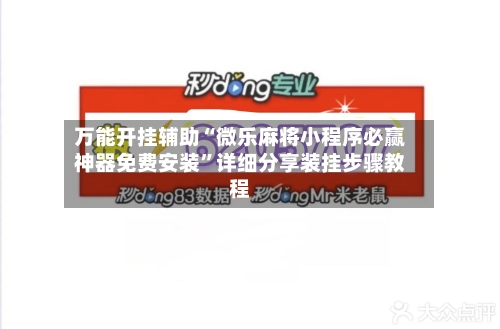 万能开挂辅助“微乐麻将小程序必赢神器免费安装”详细分享装挂步骤教程-第3张图片