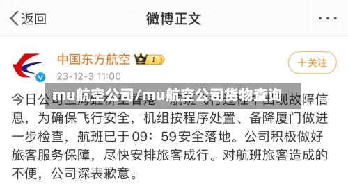 mu航空公司/mu航空公司货物查询