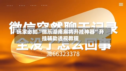 玩家必知“微乐湖南麻将开挂神器”开挂辅助透视教程-第2张图片